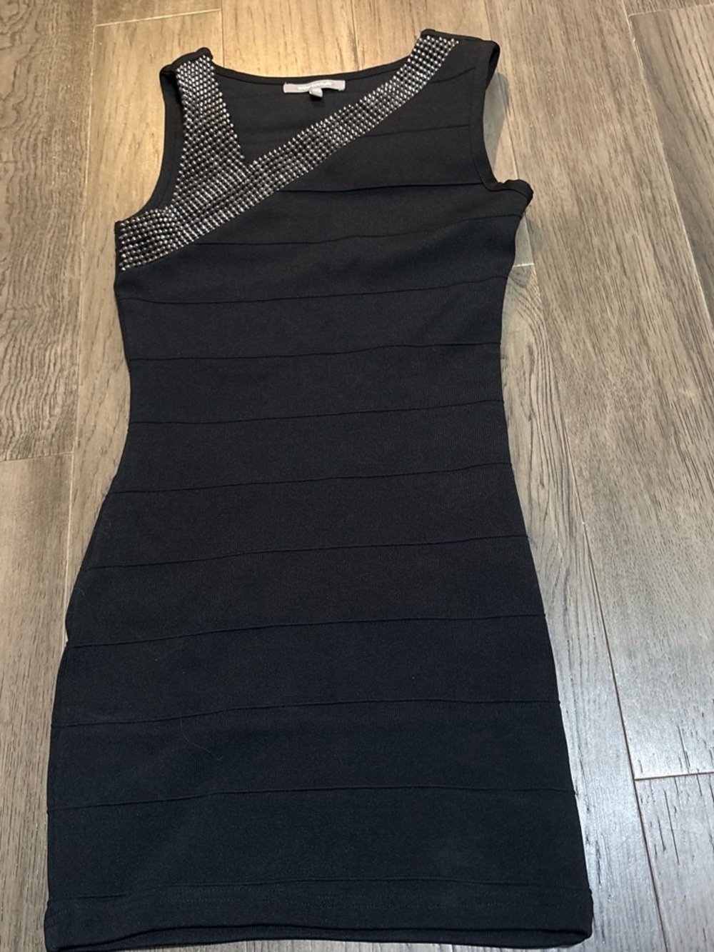 WOW couture Black Embellished Bodycon Dress